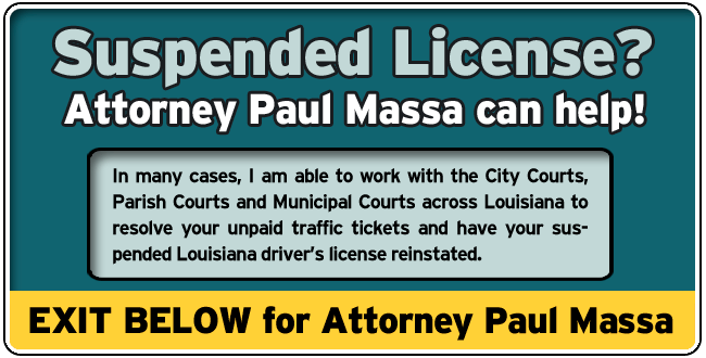 Louisiana license restoration lawyer - Attorney Paul Massa - New Orleans, Louisiana
